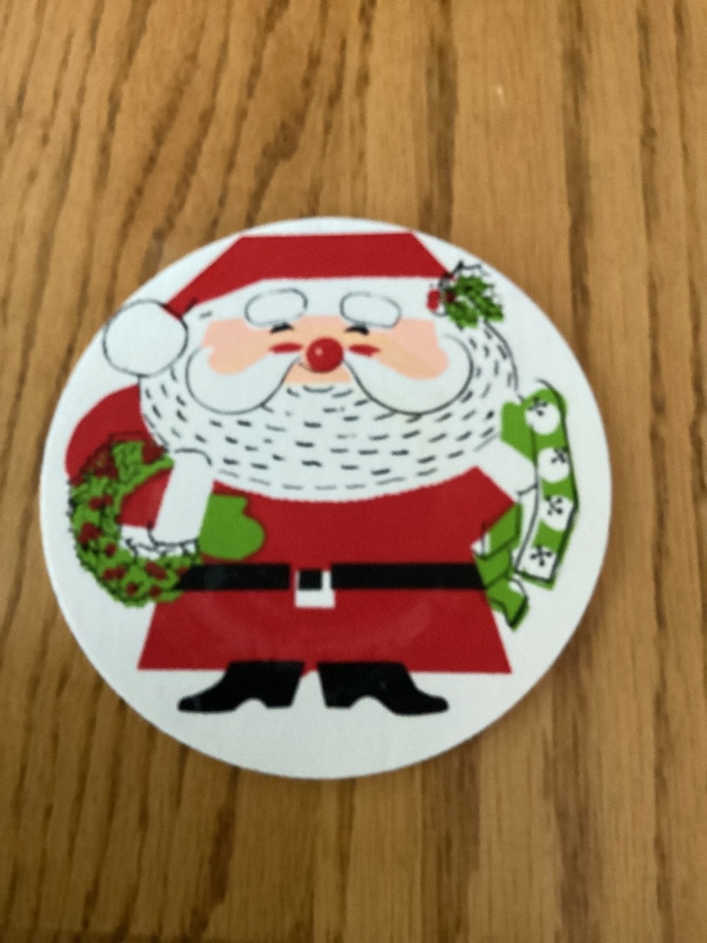 Vintage 1960’s Stotter Vinyl Santa Claus Coasters, set of 8